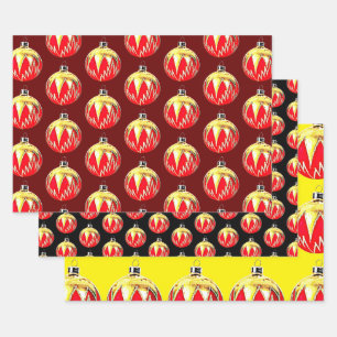 Hoja De Papel De Regalo Narrado de envolver de arte de Navidades adornados