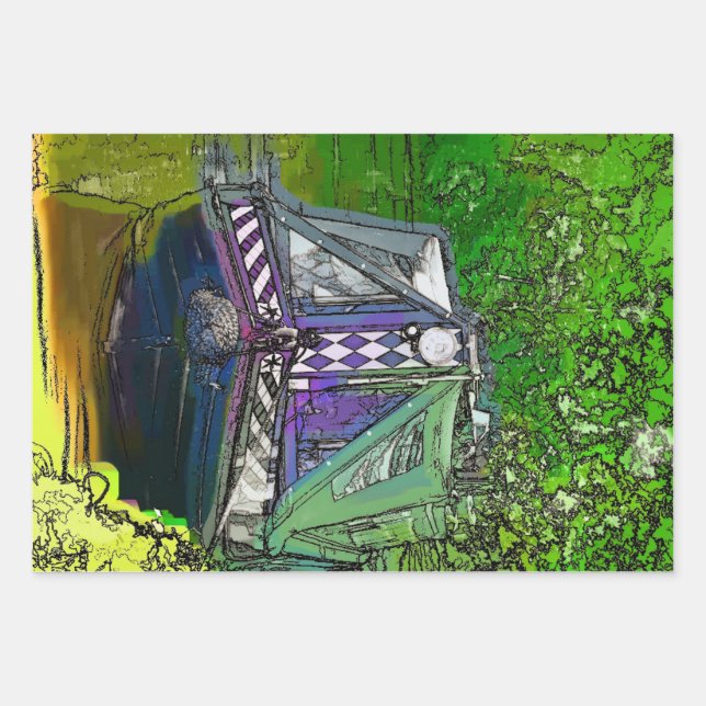 HOJA DE PAPEL DE REGALO NARROWBOATS (Anverso)