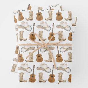 Hoja De Papel De Regalo Nashville TN Country Music Guitar Cowgirl Cowboy