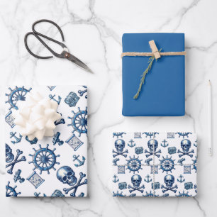 Hoja De Papel De Regalo Náutico - Imágenes piratas