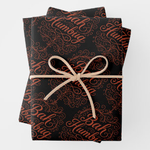 Hoja De Papel De Regalo Navidad Bah Humbug