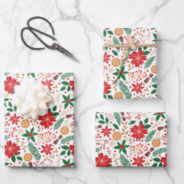 Hoja De Papel De Regalo Navidad botánica 