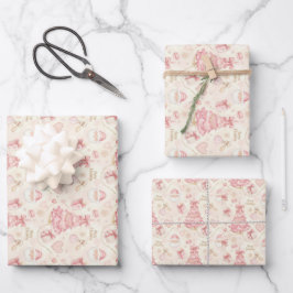 Hoja De Papel De Regalo Navidad Coqueta Parisina