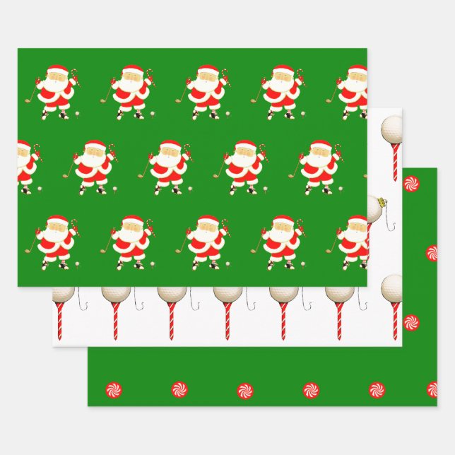Hoja De Papel De Regalo Navidad de Golf Creativo (Set)