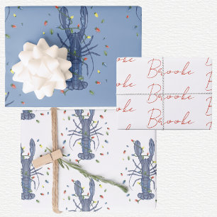 Hoja De Papel De Regalo Navidad de langosta