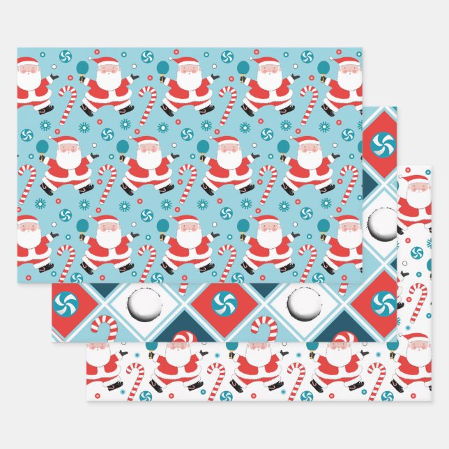 Hoja De Papel De Regalo Navidad de Ping Pong (Set)