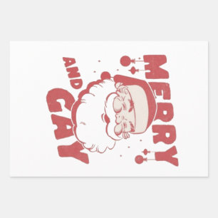 Hoja De Papel De Regalo Navidad divertida y gay Orgullo LGBTQ