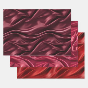 Hoja De Papel De Regalo Navidad Elegante Roja Burgundy