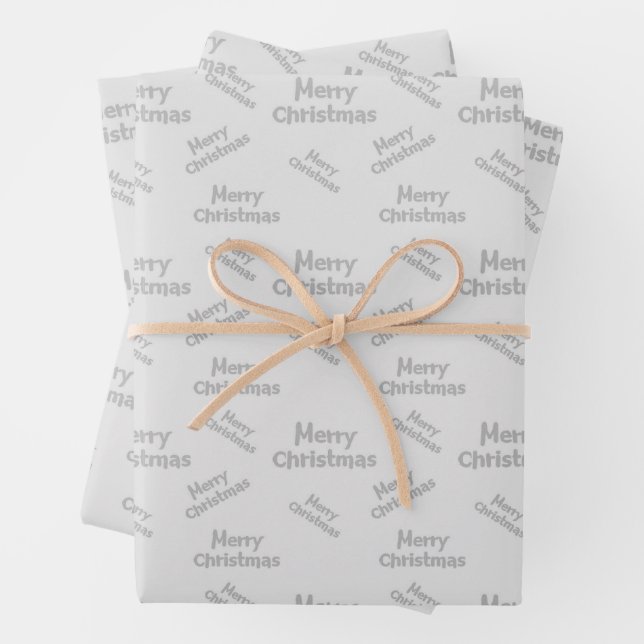 Hoja De Papel De Regalo Navidad Feliz moderna diseñada (In situ)