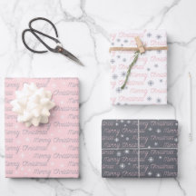 Navidad gris blanco rosa plateado simple elegante