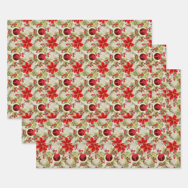 Hoja De Papel De Regalo Navidad/Holiday elegante (Set)