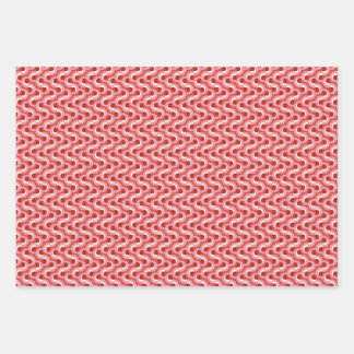 Hoja De Papel De Regalo Navidad moderna onda geométrica en rojo intenso