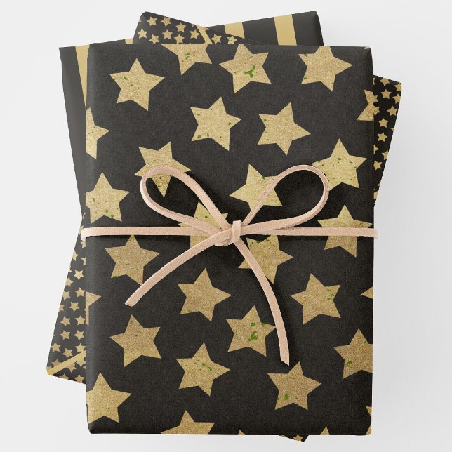 Hoja De Papel De Regalo Navidad Negro y Oro 3 (Subido por el creador)