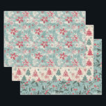 Hoja De Papel De Regalo Navidad Vintage Bonito Shabby Chic<br><div class="desc">Hojas de papel de regalo de Navidad Vintage Bonito Shabby Chic. Hermosa mezcla festiva de patrones de Navidad vintage. Perfecto para envolver regalos,  scrapbooking,  diarios basura,  manualidades,  revestimientos de cajones y mucho más.</div>