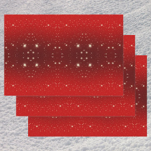 Hoja De Papel De Regalo Navidad Vintage, Estrellas Brillantes en Galaxia R