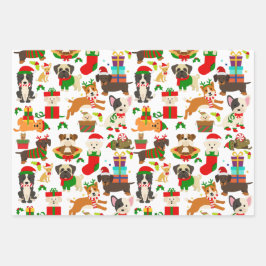 Hoja De Papel De Regalo Navidades adoran perro