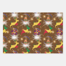 Hoja De Papel De Regalo Navidades africanos de inspiración americana envue