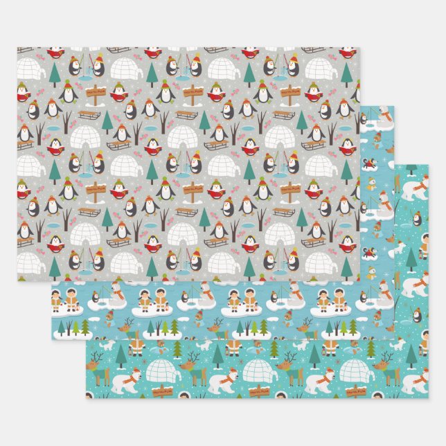 Hoja De Papel De Regalo Navidades amables vacaciones Personalizado de invi (Set)