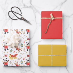 Hoja De Papel De Regalo Navidades Animales