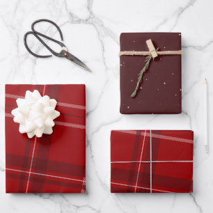 Hoja De Papel De Regalo Navidades aplastan vacaciones rojas clásicas