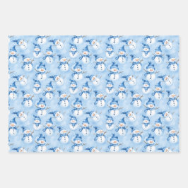 Hoja De Papel De Regalo Navidades azules