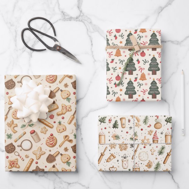 Hoja De Papel De Regalo Navidades Baking (Anverso)