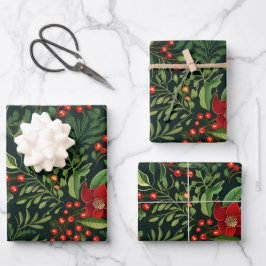 Hoja De Papel De Regalo Navidades Berries