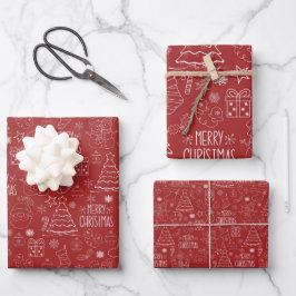 Hoja De Papel De Regalo Navidades blancos hacen alusión al rojo ladrillo d