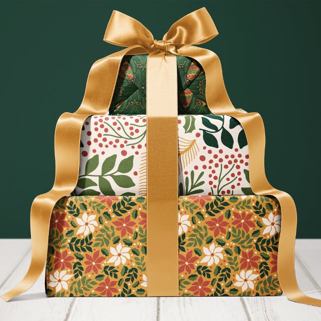 Hoja De Papel De Regalo Navidades Botánicos Florales (Subido por el creador)