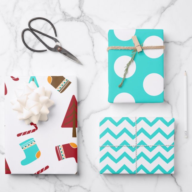 Hoja De Papel De Regalo Navidades Brillantes (Anverso)