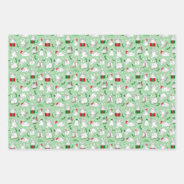 Hoja De Papel De Regalo Navidades Bunnies