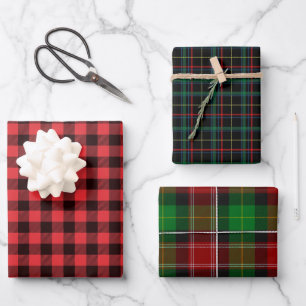 Hoja De Papel De Regalo Navidades Canela de manteca de búfalo escocés