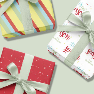 Hoja De Papel De Regalo Navidades celebran simple fiesta de la temporada G