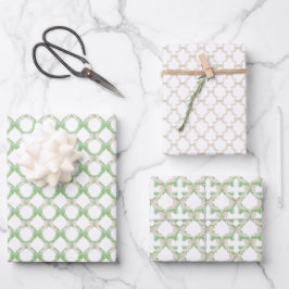 Hoja De Papel De Regalo Navidades Chinoisserie Trellis Coquette Bow