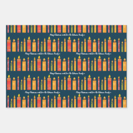 Hoja De Papel De Regalo Navidades colectan velas y encenden personalizado 