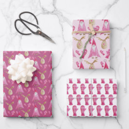 Hoja De Papel De Regalo Navidades Con Guantes