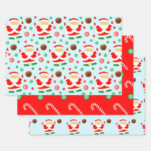 Hoja De Papel De Regalo Navidades creativos de baloncesto