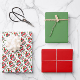 Hoja De Papel De Regalo Navidades Cute ELF WATCHING coordinados