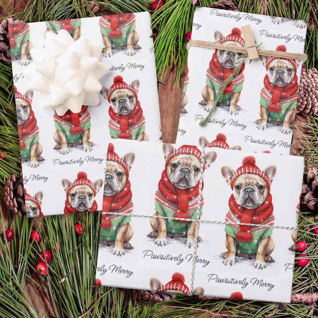 Hoja De Papel De Regalo Navidades de amantes de los perros personalizados  (Subido por el creador)