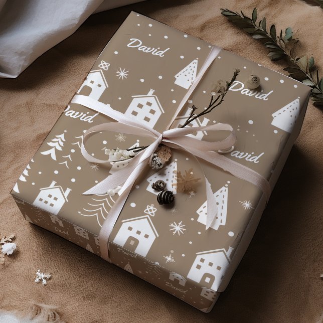 Hoja De Papel De Regalo Navidades de artesanías marrones de nombre infanti (Subido por el creador)
