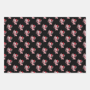 Hoja De Papel De Regalo Navidades de Axolotl Candycane