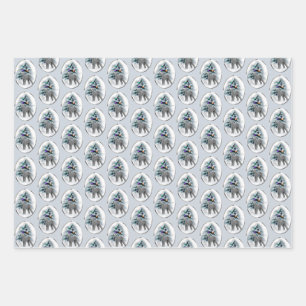 Hoja De Papel De Regalo Navidades de Bedlington Terrier