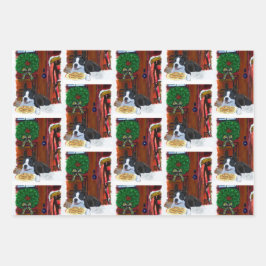 Hoja De Papel De Regalo Navidades de Boston Terrier