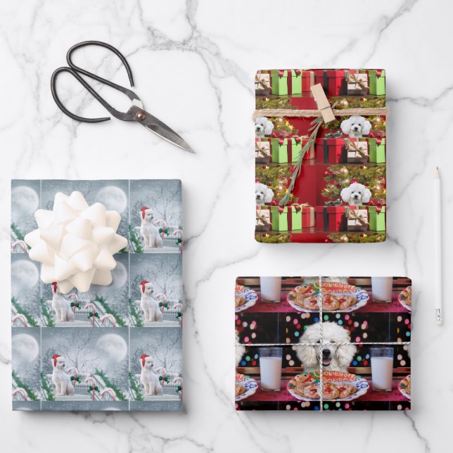 Hoja De Papel De Regalo Navidades de cangrejo blanco (Anverso)