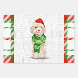 Hoja De Papel De Regalo Navidades de Cockapoo de Champagne con perro y com