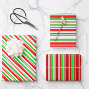 Hoja De Papel De Regalo Navidades de colores rojos, blancos, verdes divert