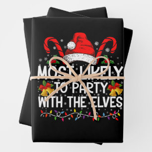 Hoja De Papel De Regalo Navidades De Concordancia Graciosa Más Probables P