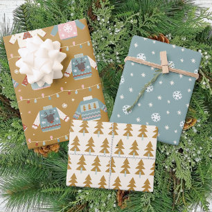 Hoja De Papel De Regalo Navidades de copos de nieve de suéter festivo de i
