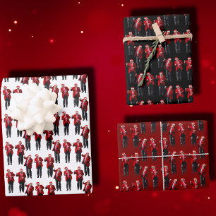 Hoja De Papel De Regalo Navidades de danza de Trump Santa Hat   Trump Danc