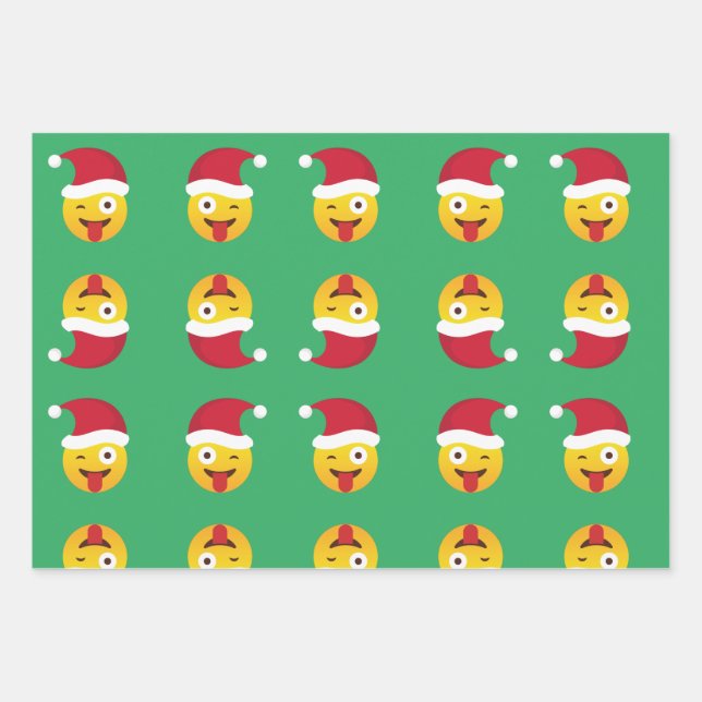 Hoja De Papel De Regalo Navidades de emoji (Anverso 2)